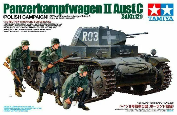 

Tamiya 35299 1/35 Model Kit German PanzerII Ausf.C Sd.Kfz.121 Polish Campaign