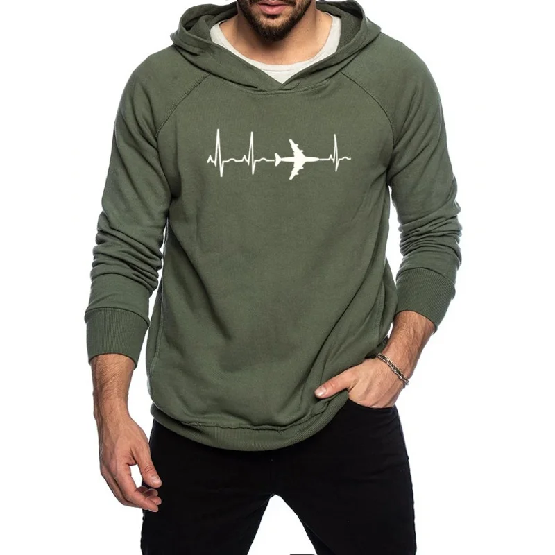 

Plane Aviation Tank Cardiogram Enthusiasts Tops Hoodies Autumn Cotton Comfortable Leisure Sweatshirt Gift Space Casual Hoodie