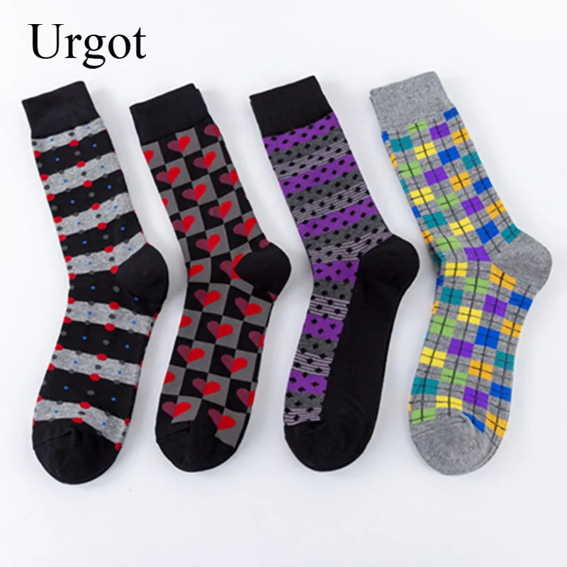 

Urgot/5 пар, новые мужские носки средней длины, большие размеры, европейские размеры 39-46, мужские носки, темно-серые повседневные мужские носки ...