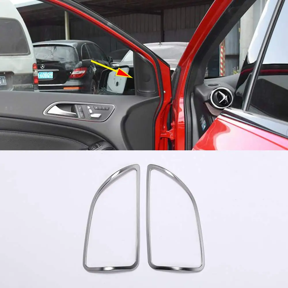 ABS хромированный матовый дверной динамик рамка декоративная отделка для Mercedes Benz B