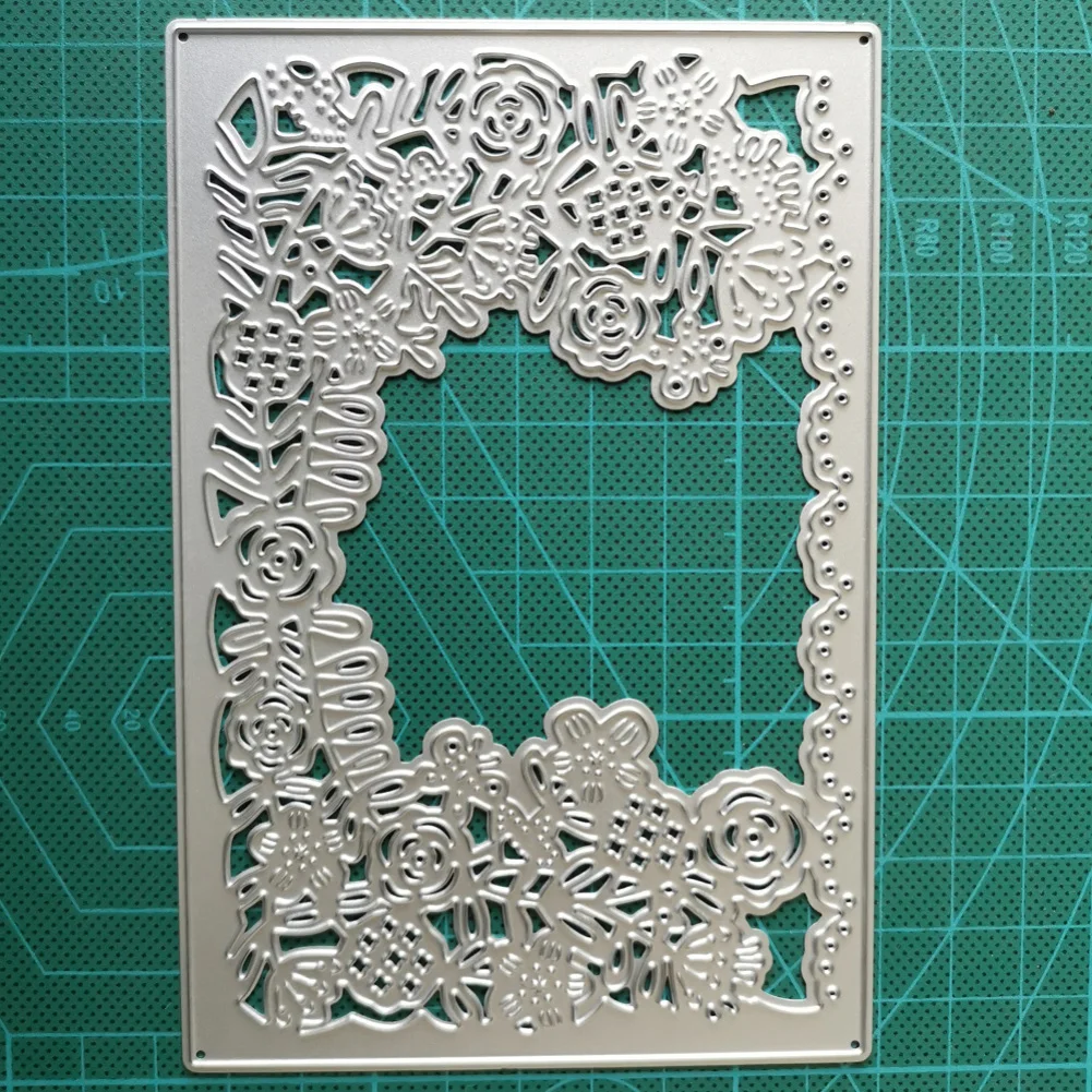 

Rectangle Metal Cutting Dies Flower Leaf Frame Dies for Scrapbooking Album Card Making Embossing Stencil Decor Die Cut