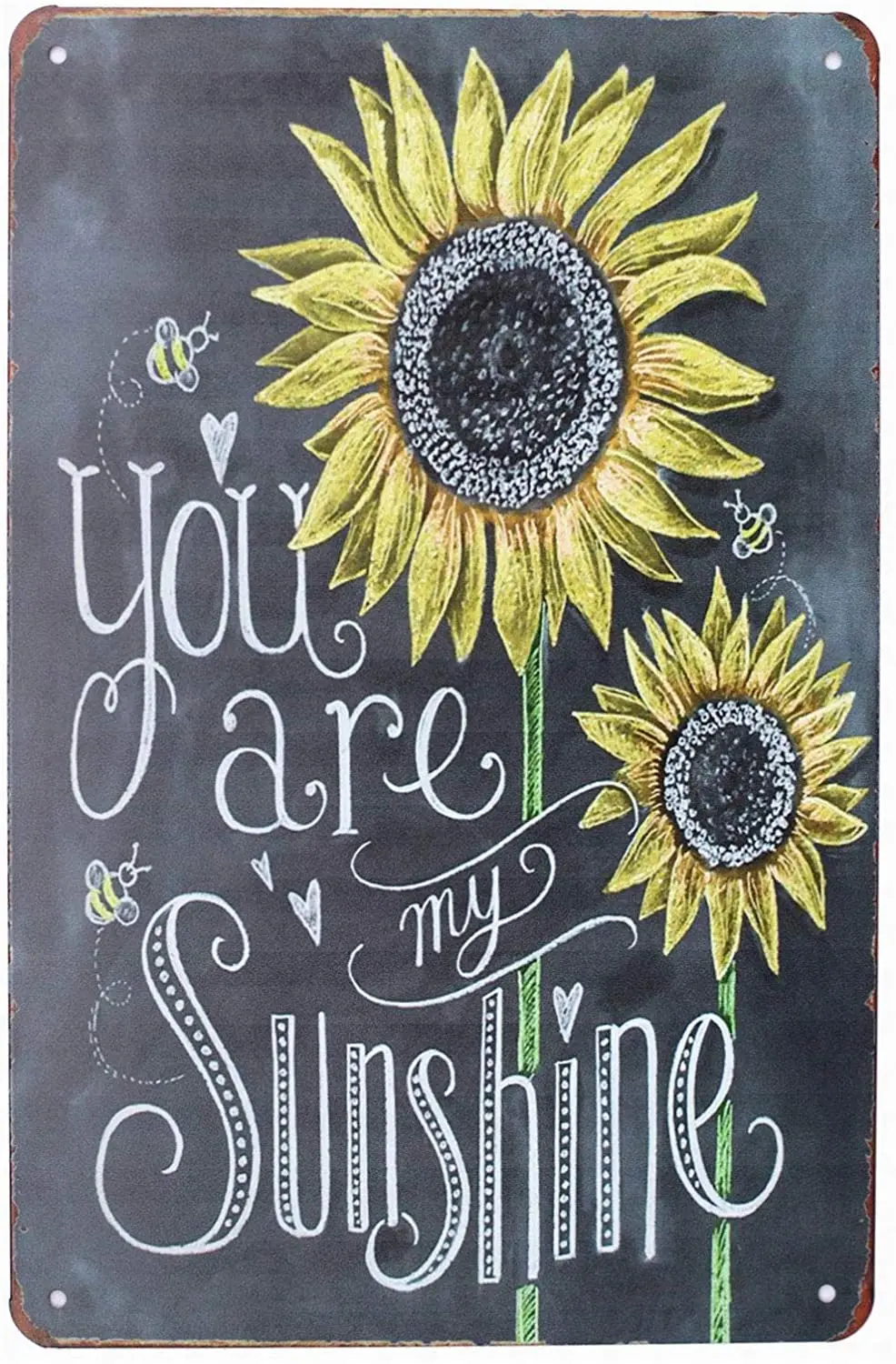 

SmartCows Vintage Tin Metal Sign Decor 8x12 You are My Sunshine Retro Wall Home Pub Club Cafe Bar Art Decor