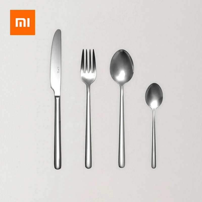 Xiaomi посуда набор Нержавеющая сталь ложек и вилок суп совок мороженого чайная, кофейная ложка дома столовые принадлежности Комплектная посуда столовые приборы