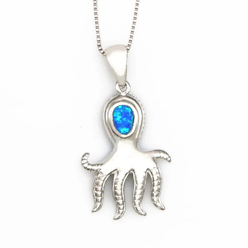 

JLP2442 Women's Pendants Blue Opal Octopus Pendants,Used for Women's Home Gifts