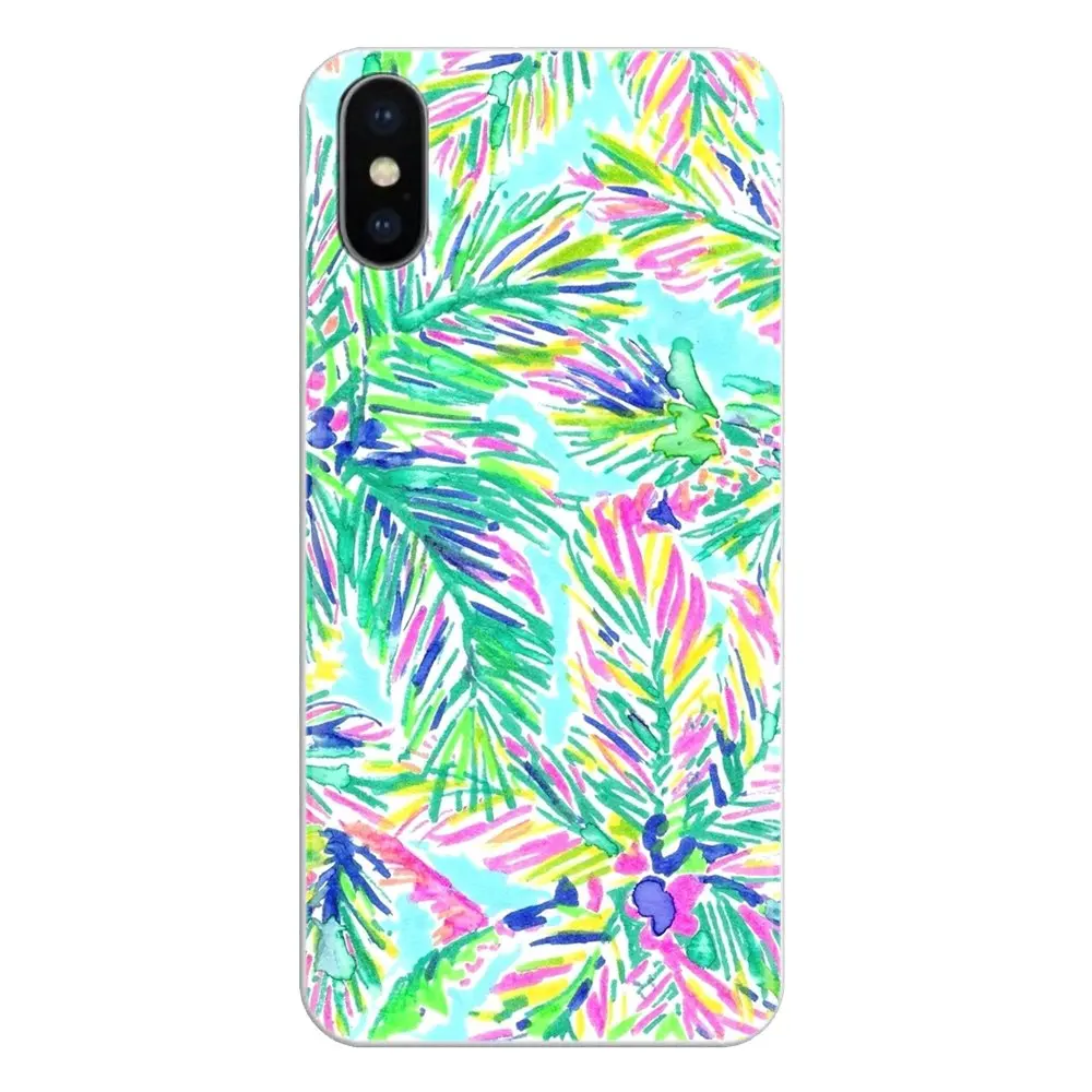 Тропические листья цветок мята перо для iPod Touch Apple iPhone 11 Pro 4 4S 5 5S SE 5C 6 6S 7 8 X XR XS Plus Max