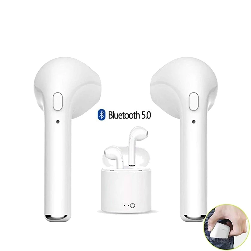 I7s Tws Bluetooth 5,0 наушники Мини Спортивные Беспроводные стерео наушники гарнитура с микрофоном зарядная коробка настоящие наушники для прослушивания музыки