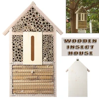 bee wooden house natural garden bug nest hanging shelter garden insect butterfly insects box beekeeping supplies
