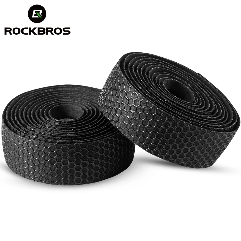 

ROCKBROS Cycling Handle Belt Bike Bicycle Cork Sport Handlebar Bandage Wrap Bent Bar EVA Tape+2 Bar Plug Bicycle Accessories