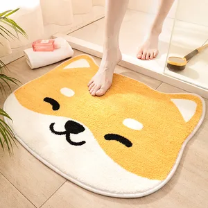 japan style cartoon cat door mat bath rug bathroom non slip mat toilet mat entrance door water absorption shower home dog carpet free global shipping