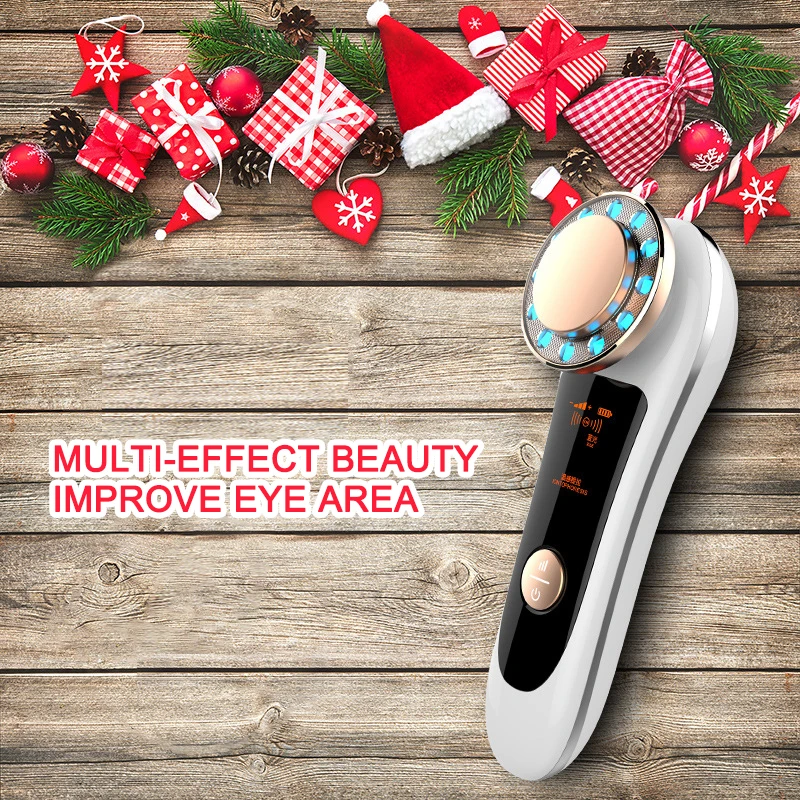 

Ultrasonic LED Skin Care Device Massager Electric Heating Microcurrent Face Lifting Face Spa Import Export Ion Beauty Machine