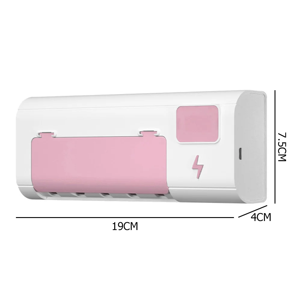 

UV Toothbrush Holder Wall Toothbrush Sterilizer USB Rechargeable Punch-free Household Toothbrush Sterilizer Bathroom Accessories