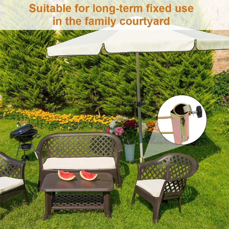 

Ground Spike Double U-Shaped Parasol Holder Fixed Clip Lawn Spike for Parasols Umbrella Stand Clamp for Parasols Flags & Fishing