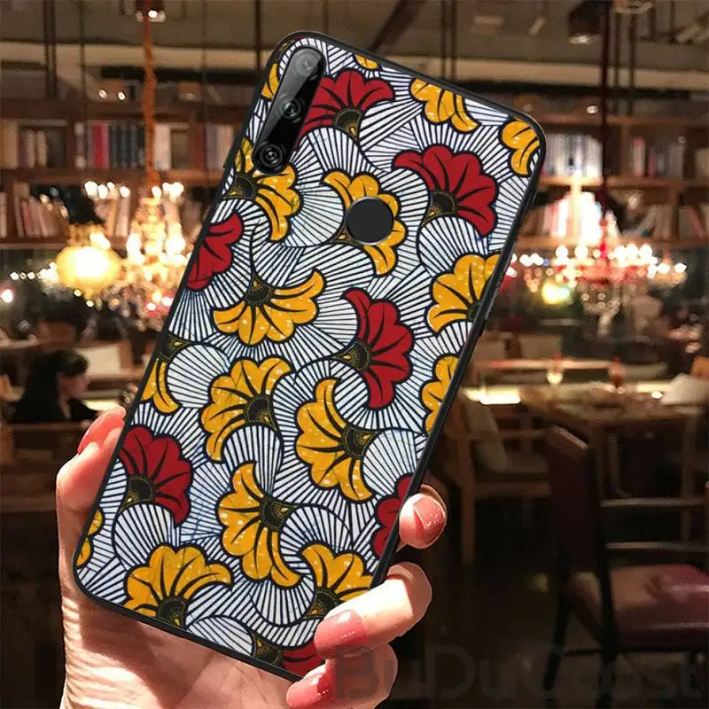 

African Style Fabric Print Printing Phone Case For Huawei Y5 Y6 Y7 Y9 Prime 2019 Enjoy 7 8 9 10 Plus