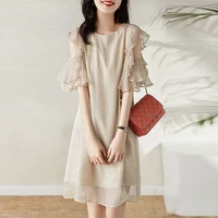new womens dress in 2021 summer dresses for women party chinese fashion polyester casual a line ruffles o neck