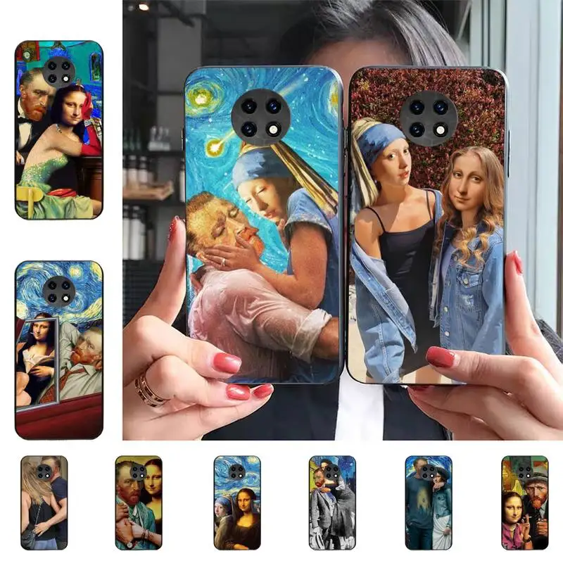

Van Gogh Mona Lisa Funny Art Girl pear earing Phone Case For Redmi 9 5 S2 K30pro Silicone Fundas for Redmi 8 7 7A note 5 5A