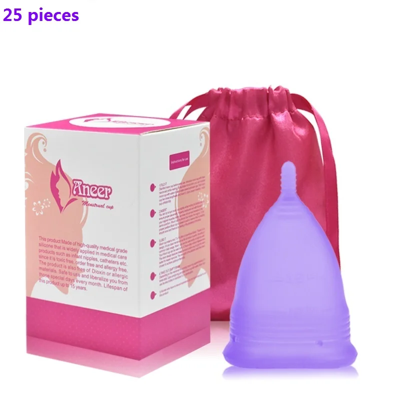 25 шт./лот Aneer softcup copa менструальная чаша силиконовая Женская продукция для гигиены