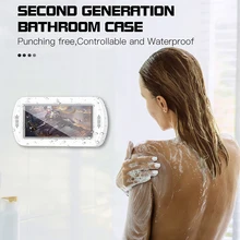 Waterproof Shower Phone Holder For iPhone 12 13 Pro Max 12 Mini 11 Pro X XR XS Touch Screen Bathroom Stands Box For Samsung S21