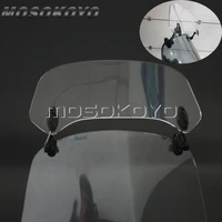 transparent motorcycle risen adjustable wind screen windshield spoiler air deflector for honda bmw f800 r1200gs kawasaki yamaha