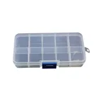 Регулируемый 10 сетки отсека пластиковая коробка для хранения ювелирных изделий серьги из бисера винт держатель Чехол Дисплей Органайзер контейнер