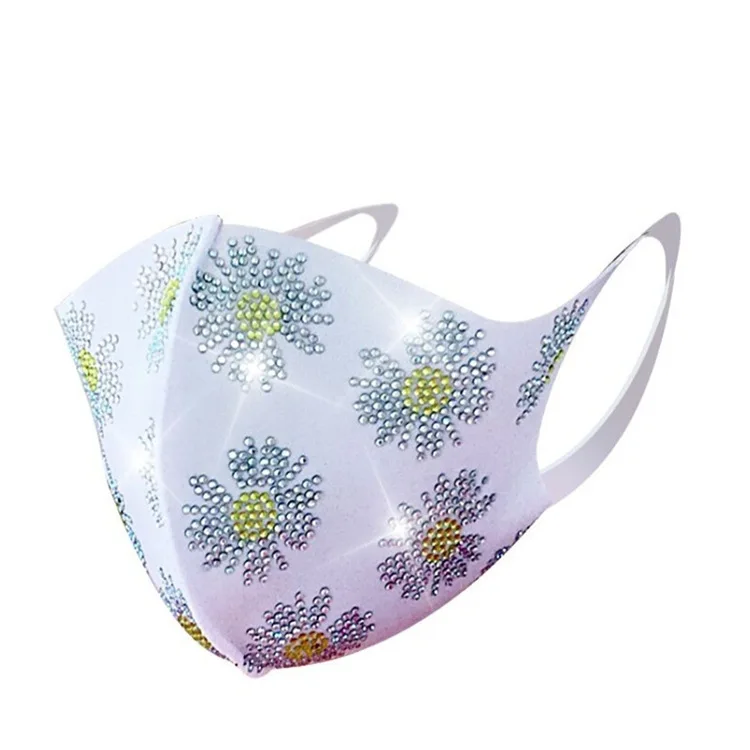 

Fashion Rhinestone Mask 3 Ply Masquerade Face Jewelry Masks Women Party Accessories Sequined Veil Body Crystal Mouth