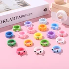 5 видов стилей кольцо Полимерная глина Смола кольца лягушка для девочек милая серия животных Ювелирные изделия для женщин Летняя мода путешествия ювелирные изделия подарки