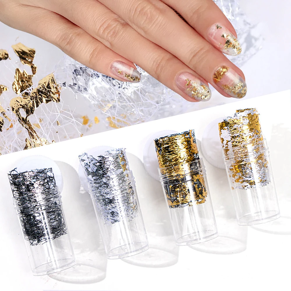 

4*20cm Aluminum Silk Foils 3D Mesh Nail Stickers Glitter Line Christmas Nail Art Decal Wraps Slider Manicure DIY Decoration