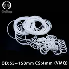 Белое Силиконовое кольцо из силиконаVMQ, уплотнительное кольцо из CS 4 мм OD55606570727580859095100105150 мм, резиновое уплотнительное кольцо шайба с кольцевым уплотнением