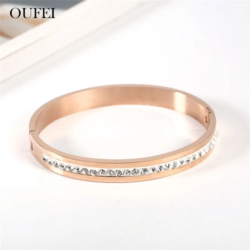 OUFEI ювелирные изделия из нержавеющей стали Женские аксессуары розовые золотые