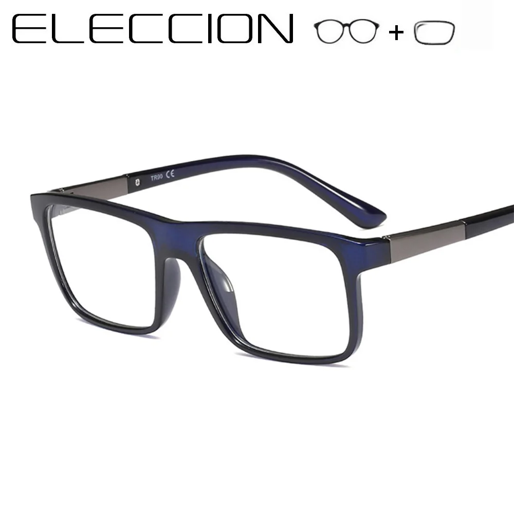 

ELECCION TR90 Prescription Eyeglasses Optical Glasses Men Women 2019 New Full Frame Square Frames Myopia Spectacles Wiht Diopter