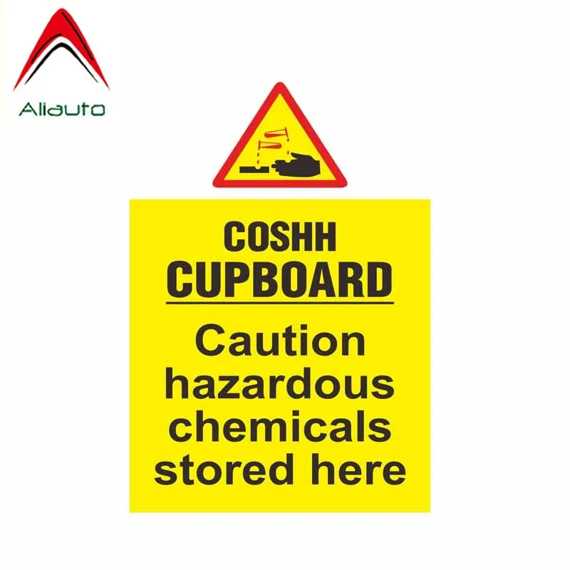 Забавная Автомобильная наклейка Aliauto предупреждающие опасные химические