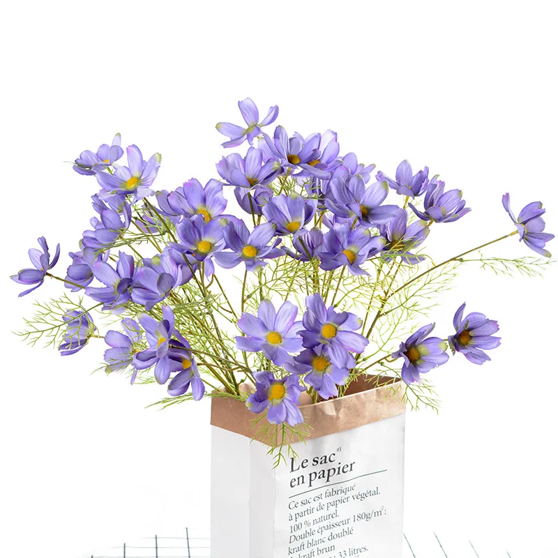 Искусственные цветы 6 головок космос искусственные пионы украшение для дома