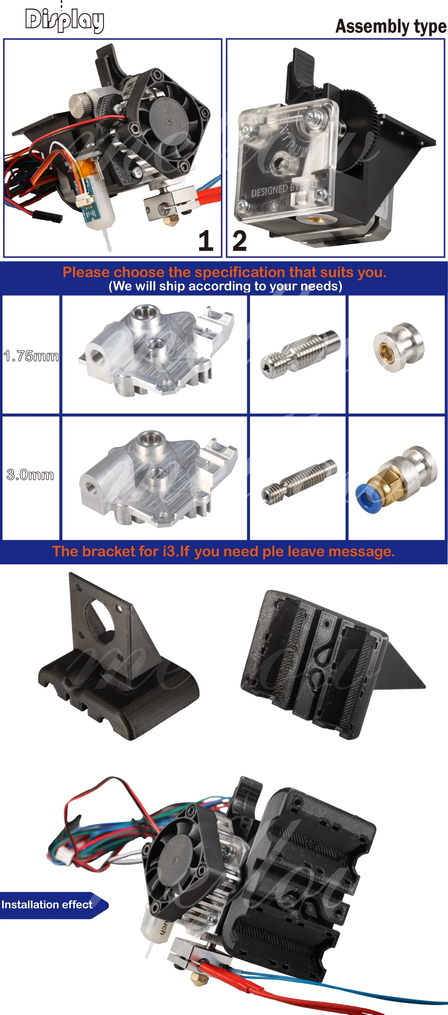 Mellow части 3D принтера Titan Aero V6 hotend экструдер полный комплект+ 3D сенсорный комплект для рабочего стола FDM reprap mk8 i3