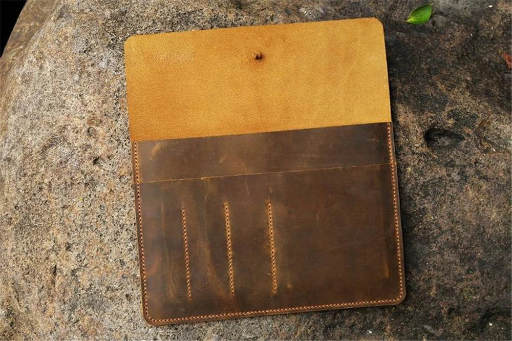 Personalized Genuine Leather Ipad Case Portfolio Bags Sleeve For New Pro 10.5 11 12.9 | Компьютеры и офис