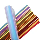 Декоративные пленки SUNICE, нео-хромированные, 4 цвета, голографические, виниловые, с теплопередачей, для HTV-футболок, термопресс, pet50 см x 60 см