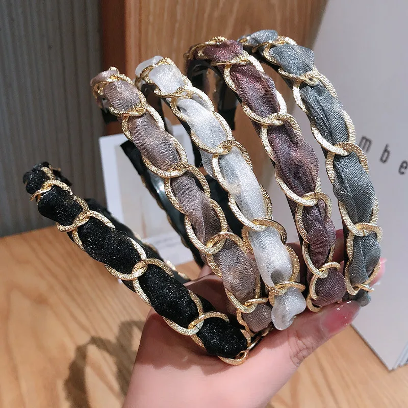 

Fashion Rhinestones Pearls PU Leather Hairband Headband for Women Girls Hair Hoop Bangs Holder Bands Hair Accessories Headwear