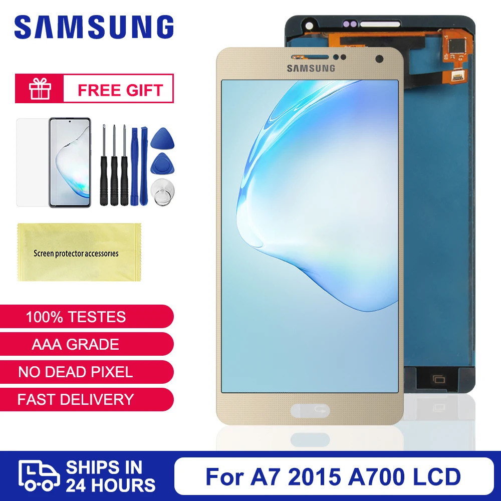 Дисплей 5 ''для Samsung Galaxy A7 2015 A700 LCD A7000 A700H A700F A700FD ЖК дисплей с сенсорным экраном и