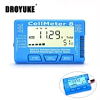Цифровой тестер емкости аккумулятора Droyuke с ЖК-дисплеем, измеритель емкости аккумулятора RC CellMeter7CellMeter8 2-8S 4-8S, сервопривод, литий-ионный NiMH аккумулятор
