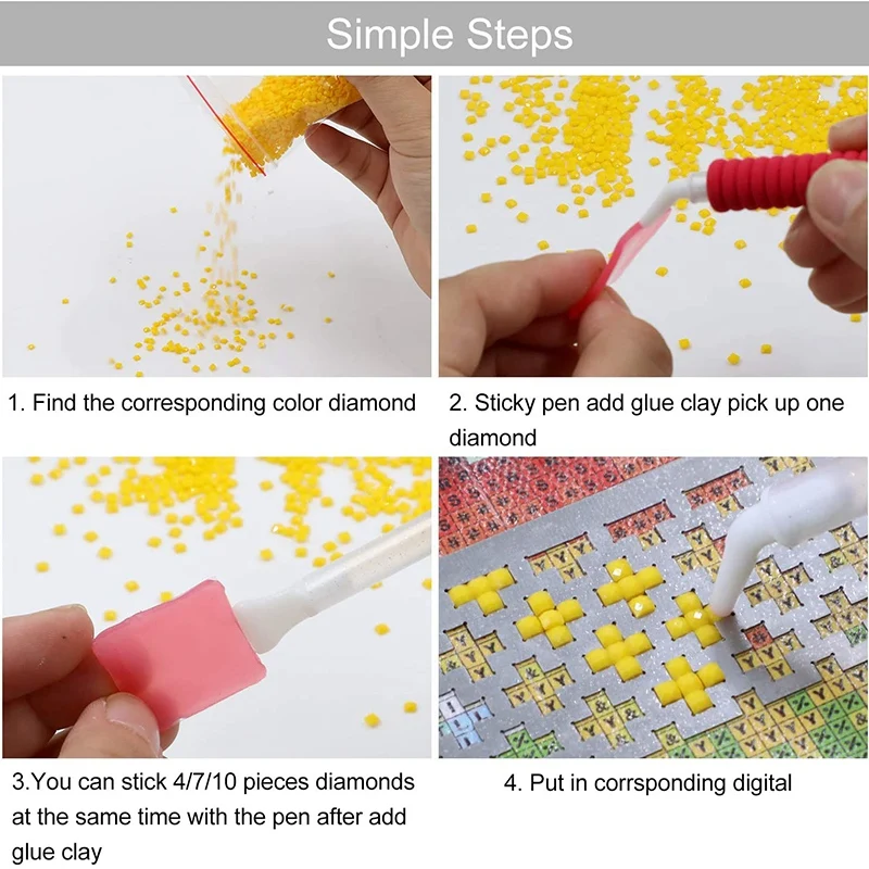 

2Pcs Square Round 5D Diamond Painting Ruler DIY Diamond Drawing Tool with 240/520 Blank Grids for Full & Partial Drills-ABUX