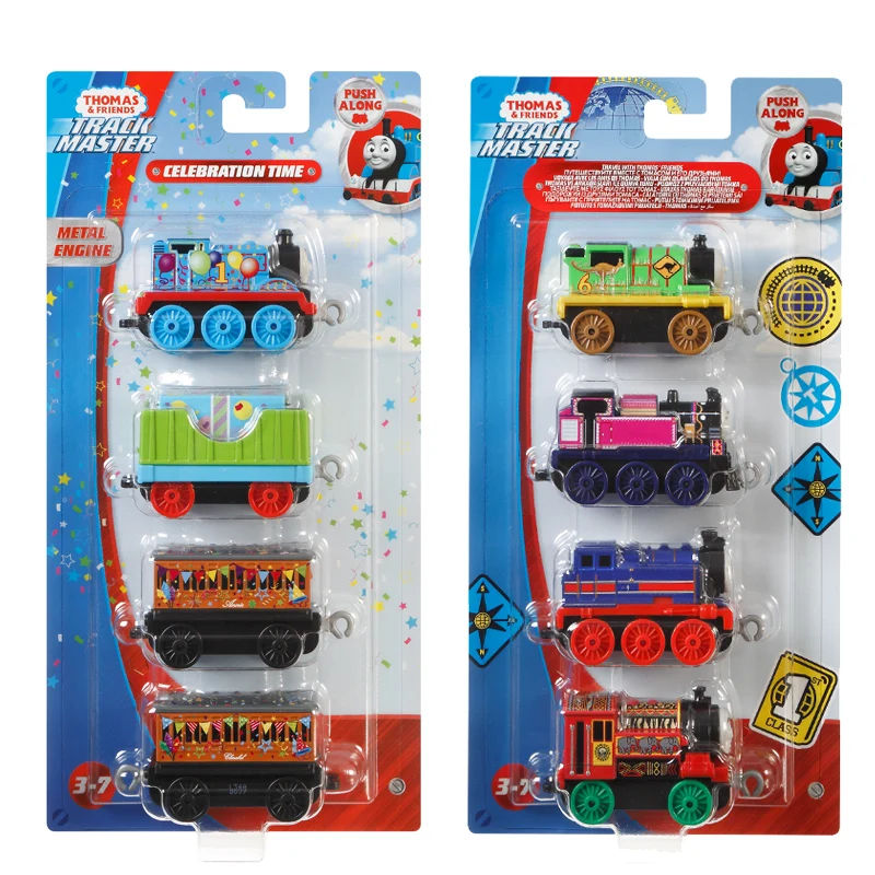 

4 Trains/ Pack Original Thomas and Friends Trains Diecast Alloy Model Car Toys for Children Brinquedos Kids Toys