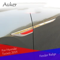 for hyundai tucson 2021 car original door side wing wing emblem badge sticker trim stainless steel accessories