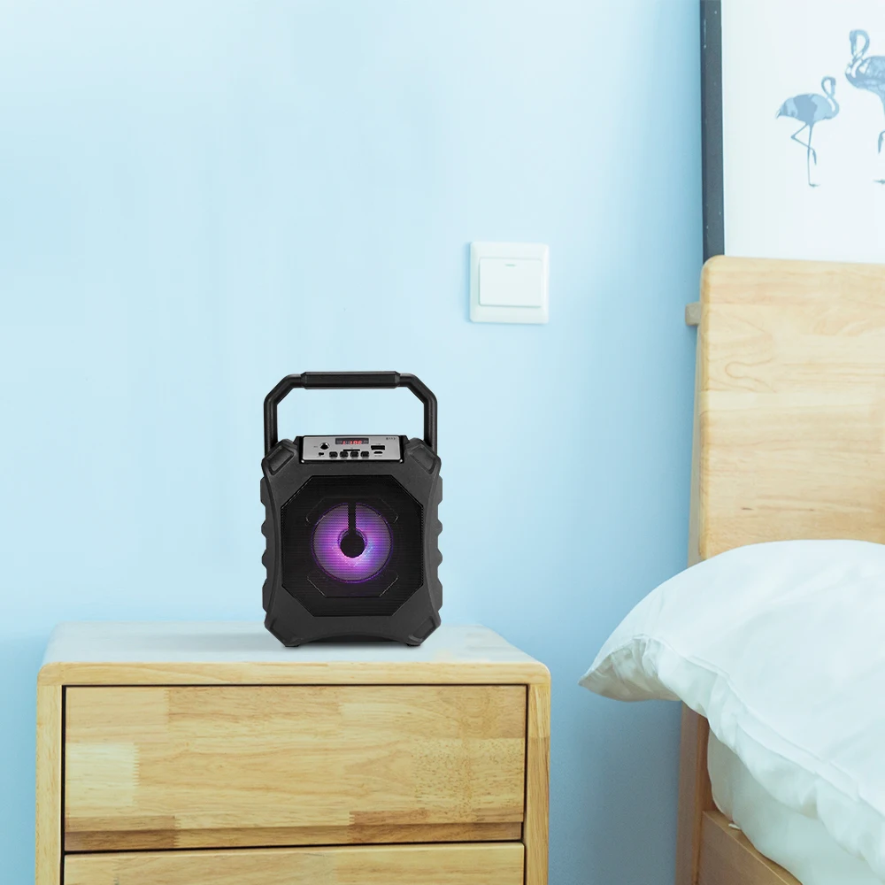 

Bluetooth Loudspeaker Built-In FM Radio Uses Bluetooth 4.2+EDR+BLE Received Signal Is More Stable Loudspeaker AUX Audio Cable