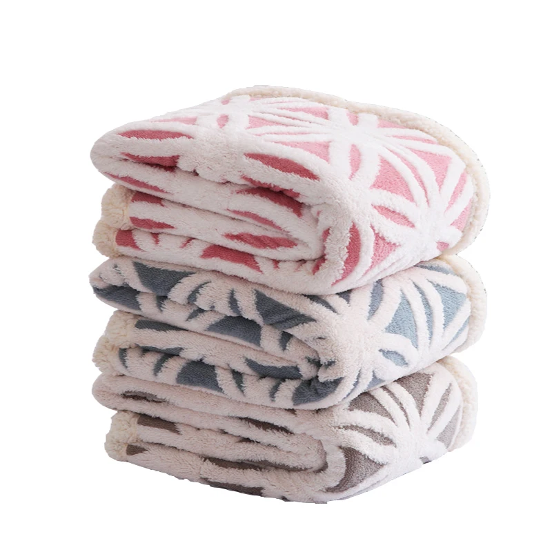 Супер мягкое Коралловое флисовое шерпа одеяло для дивана в клетку розовый синий