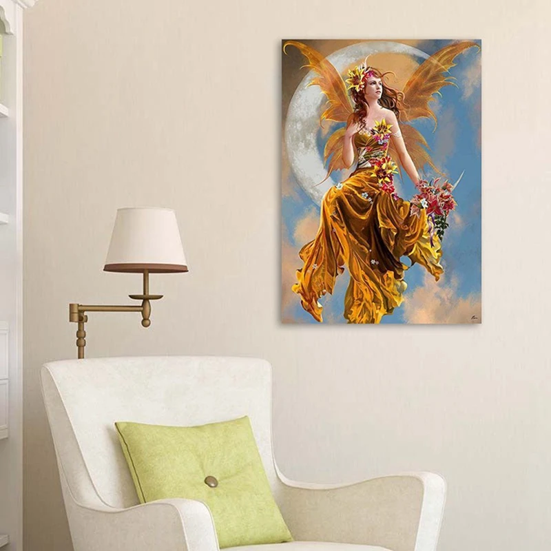 2 Set 5D DIY Diamond Painting Kit Embroidery Cross Stitch Arts Home Wall Decor Craft 1 Orange & Gray | Дом и сад