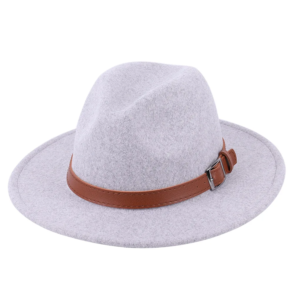 

Classic jazz hat small spring and autumn ladies cashmere top hat coffee with British male hat