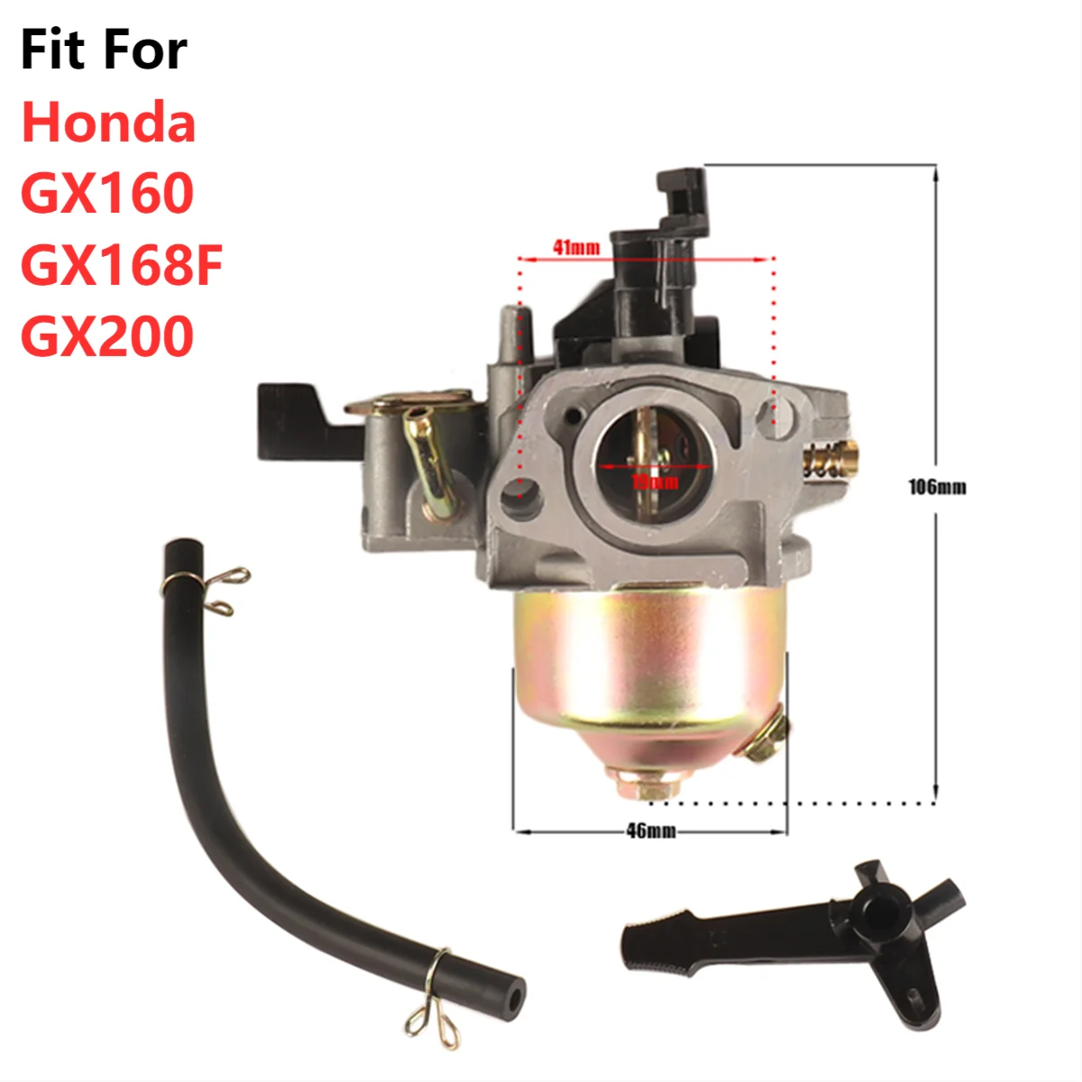 

19mm Carburetor Carb Kit For Honda GX160 GX168F GX200 5.5HP 6.5HP