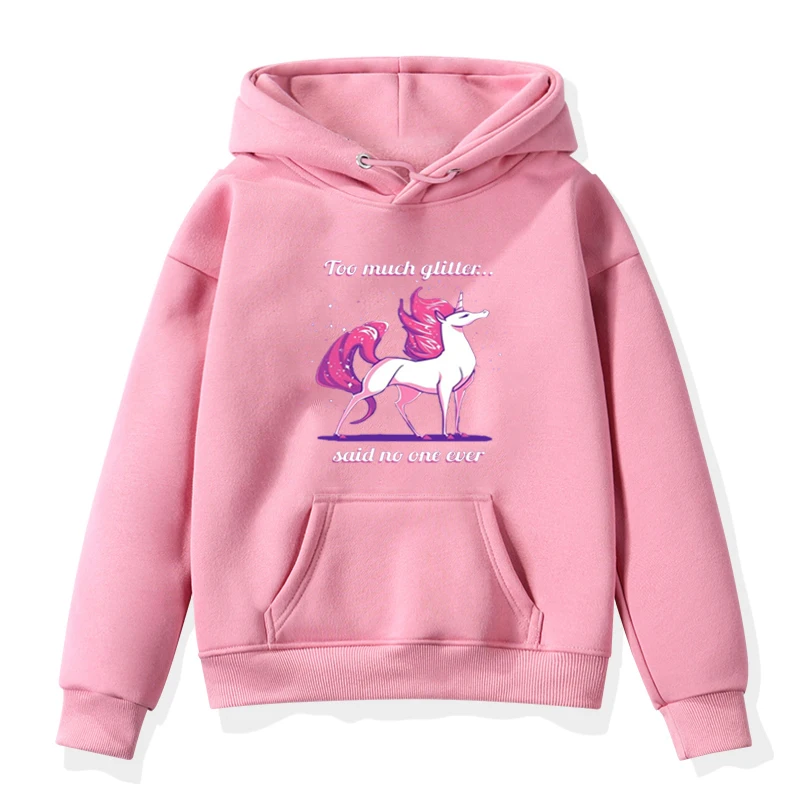 Hoodies 12 Новые модные детские толстовки с капюшоном с аниме для мальчиков и девочек, толстовка с единорогом, зимние уплотненные пуловеры с единорогом, топы - Цвет: Hoodies 12
