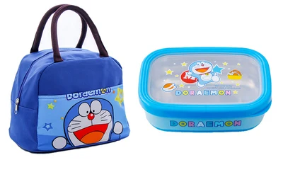 Мультфильм KT Doraemon SUS304 Bento Box контейнер для еды и обедов 470 мл 900 мл 1400 мл - Цвет: design 3 with bag