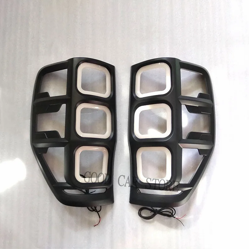 

fit for RANGER accessories ABS matte black taillight cover decoration, suitable for T6 T7 XLT 2012-2019 car shape rear lampshad