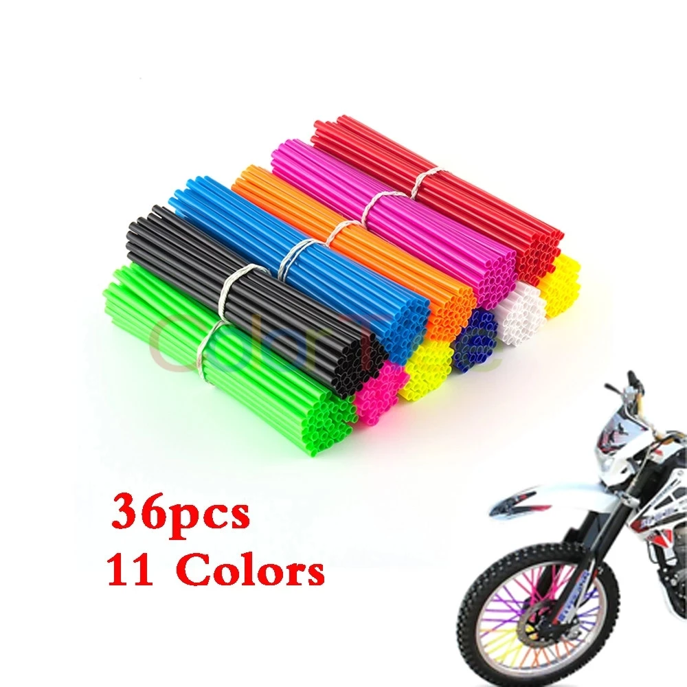 

36pcs Motorcycle Wheel Spoked Wraps Skins Covers Motocross Dirtbike Dirt Bike Cool Accessories Rims Guard Protector double 11