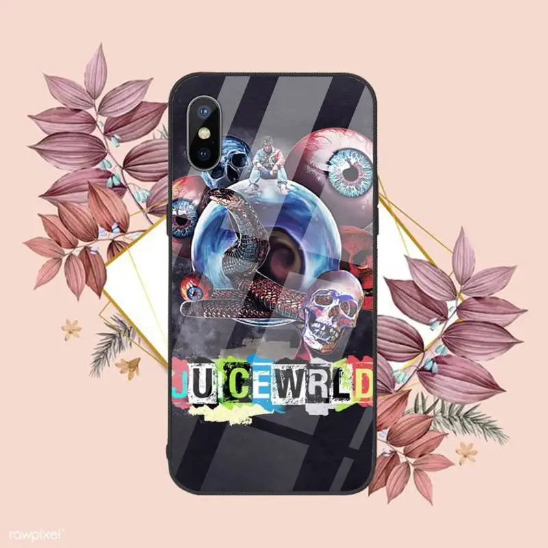 

Rap Juice Wrld And Hip Hop Band Singer Phone Case Tempered glass For iphone 6 6S 7 8 plus X XS XR 11 12 mini PRO MAX